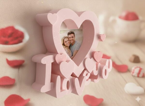 Portarretratos 3D "I Love You" Personalizado – Especial San Valentín